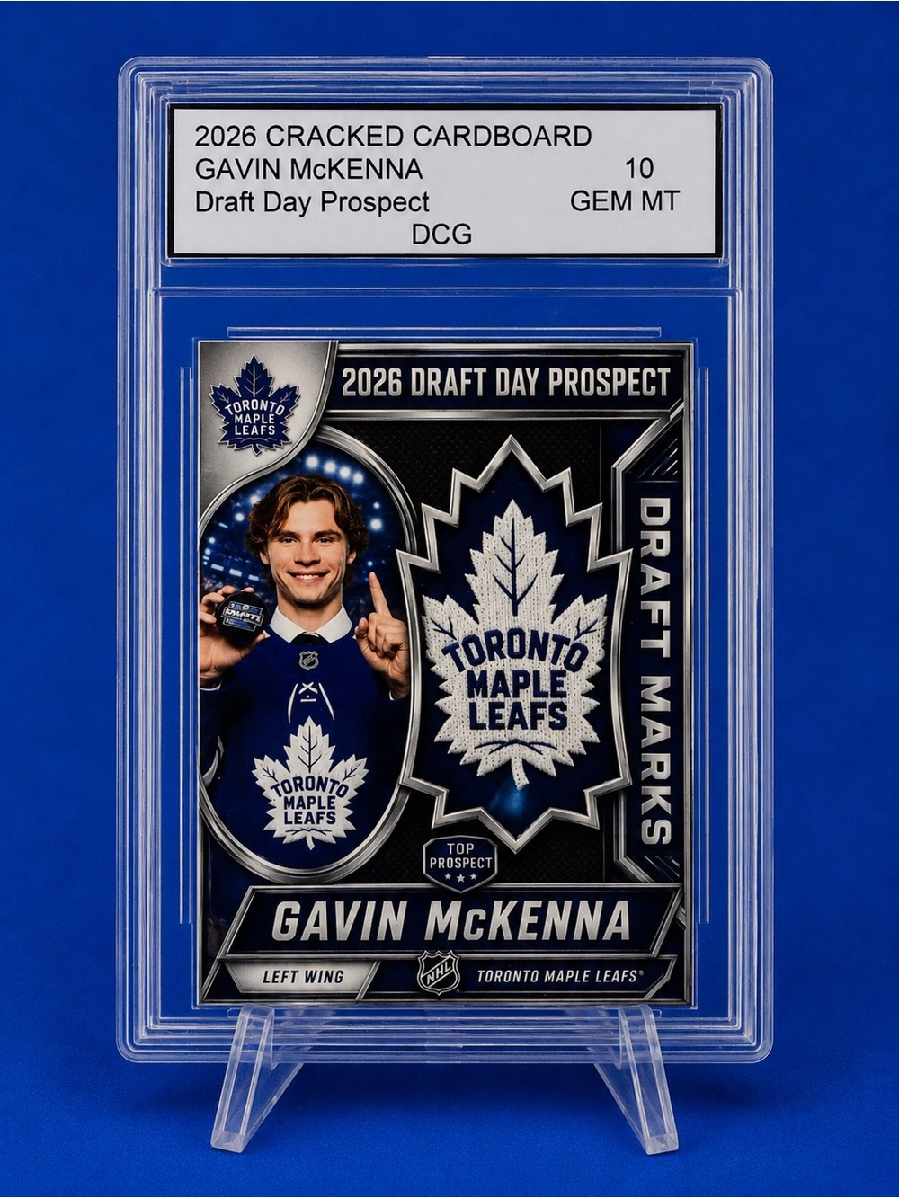 Toronto Maple Leafs Gavin McKenna Draft Prospect Hockey Card - Blue
